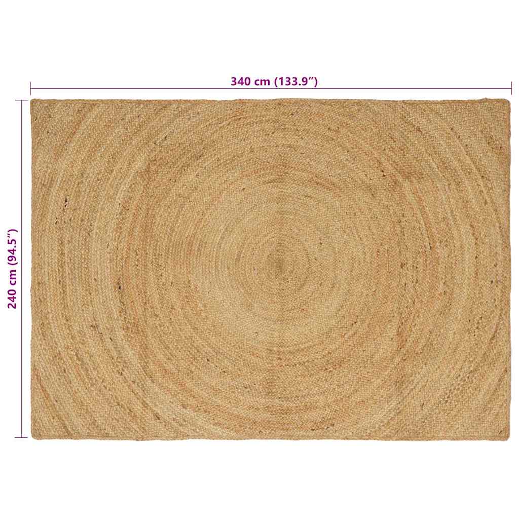 Tappeto Marrone 240 x 340 cm Juta 42010527