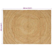 Tappeto Marrone 240 x 340 cm Juta 42010527