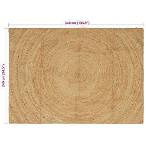 Tappeto Marrone 240 x 340 cm Juta 42010527