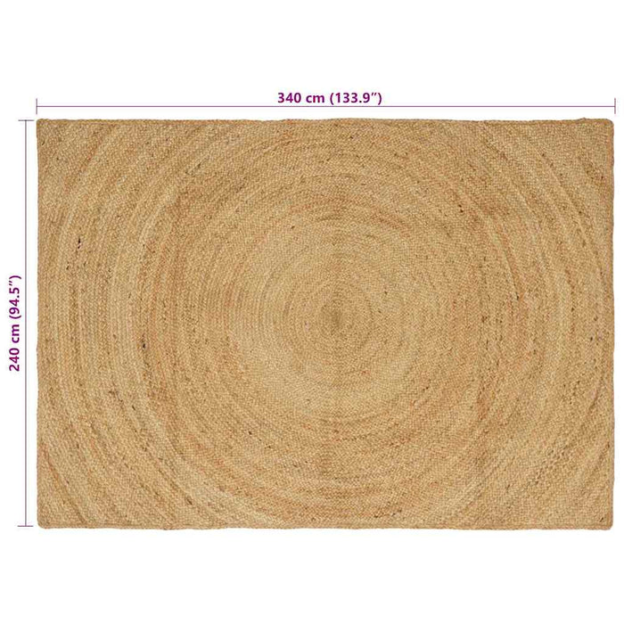 Tappeto Marrone 240 x 340 cm Juta 42010527