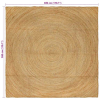 Tappeto Marrone 300 x 300 cm Juta 42010528