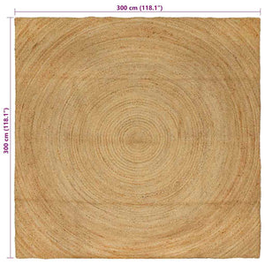 Tappeto Marrone 300 x 300 cm Juta 42010528