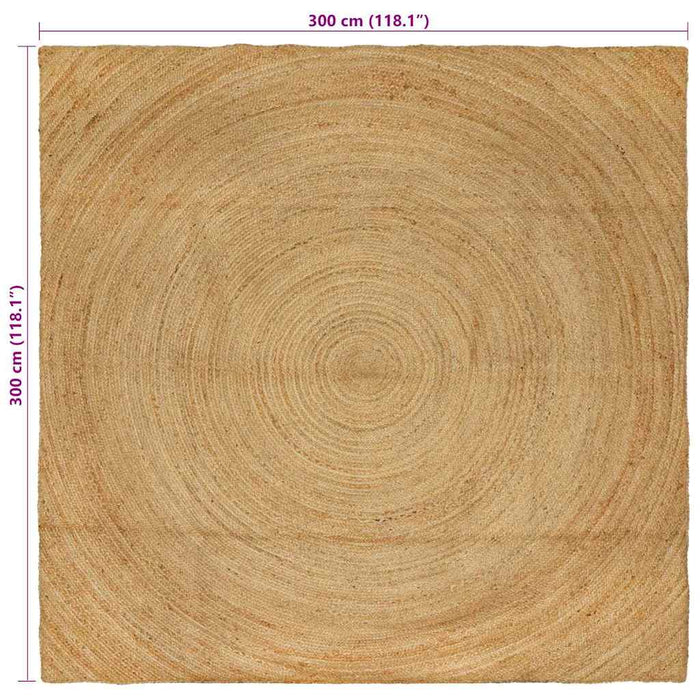 Tappeto Marrone 300 x 300 cm Juta 42010528