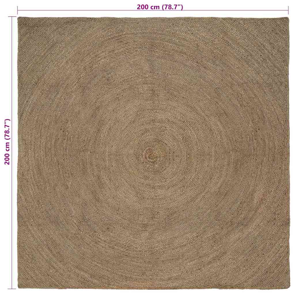 Tappeto Grigio 200 x 200 cm Juta 42010545