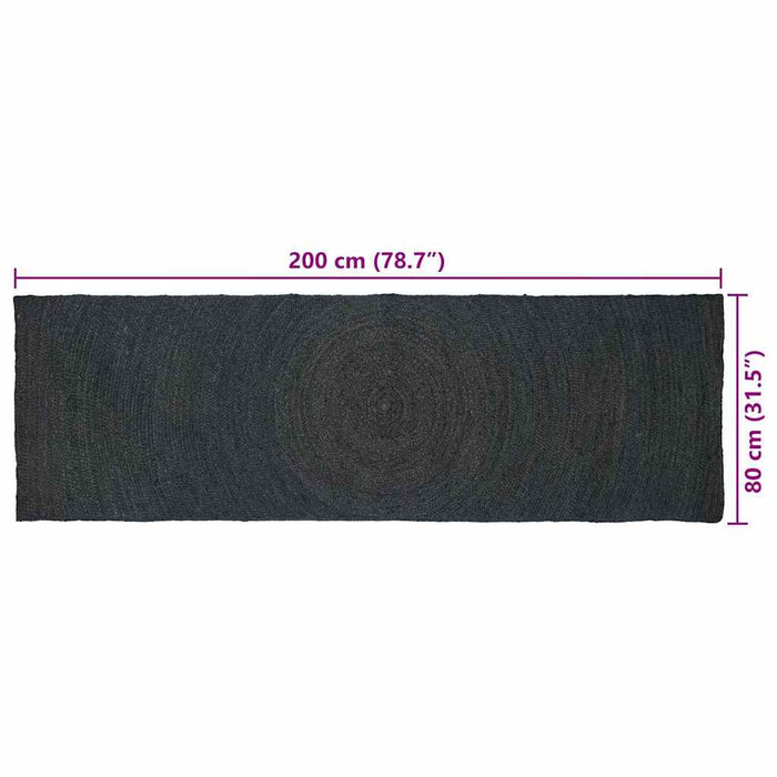 Tappeto Grigio scuro 80 x 200 cm Juta 42010556