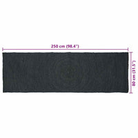 Tappeto Grigio scuro 80 x 250 cm Juta 42010557