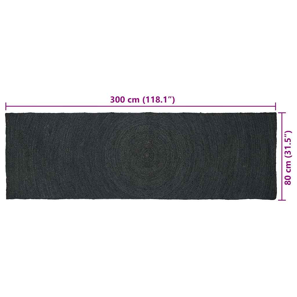 Tappeto Grigio scuro 80 x 300 cm Juta 42010558