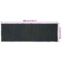 Tappeto Grigio scuro 80 x 300 cm Juta 42010558