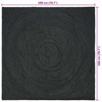 Tappeto Grigio scuro 200 x 200 cm Juta 42010566