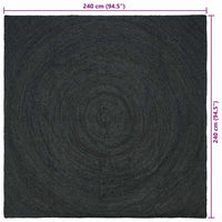 Tappeto Grigio scuro 240 x 240 cm Juta 42010568