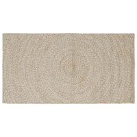 Tappeto Naturale e Bianco 60 x 110 cm Juta 42010592