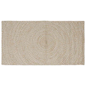 Tappeto Naturale e Bianco 60 x 110 cm Juta 42010592