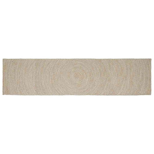 Tappeto Naturale e Bianco 60 x 400 cm Juta 42010596