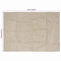 Tappeto Naturale e Bianco 120 x 170 cm Juta 42010604