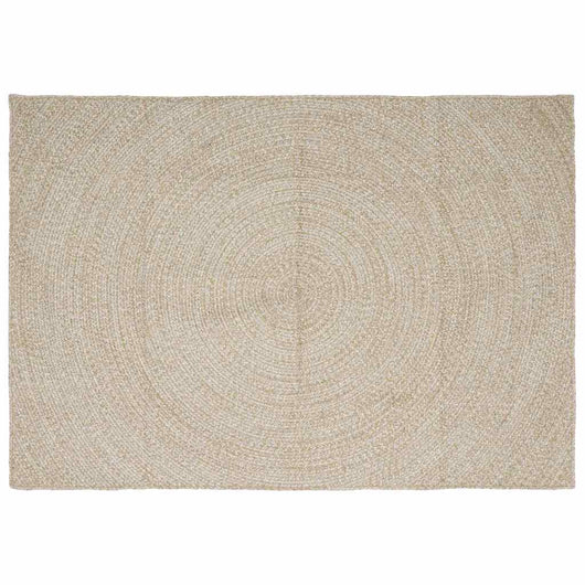 Tappeto Naturale e Bianco 160 x 230 cm Juta 42010607