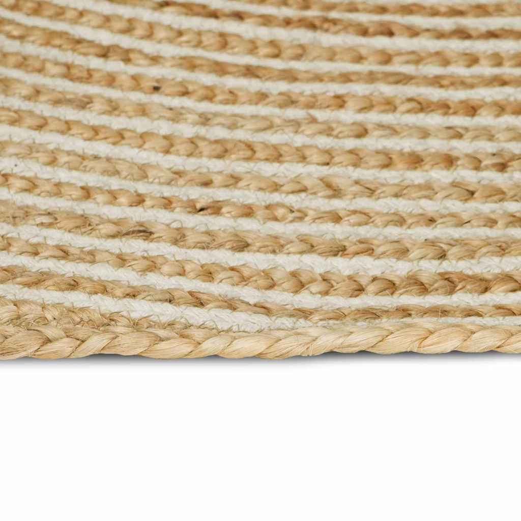 Tappeto Naturale e Bianco 60 x 110 cm Juta 42010709