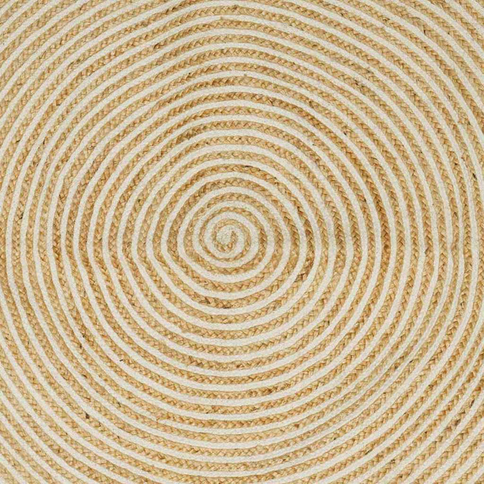 Tappeto Naturale e Bianco 80 x 250 cm Juta 42010716