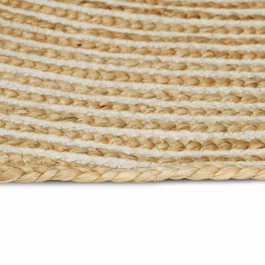 Tappeto Naturale e Bianco 160 x 230 cm Juta 42010724