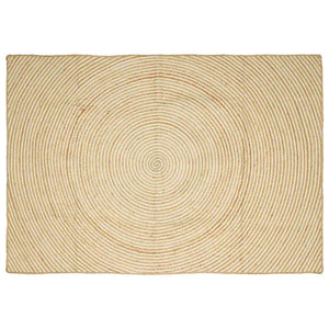 Tappeto Naturale e Bianco 200 x 290 cm Juta 42010726