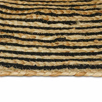 Tappeto Naturale e Nero 60 x 110 cm Juta 42010730