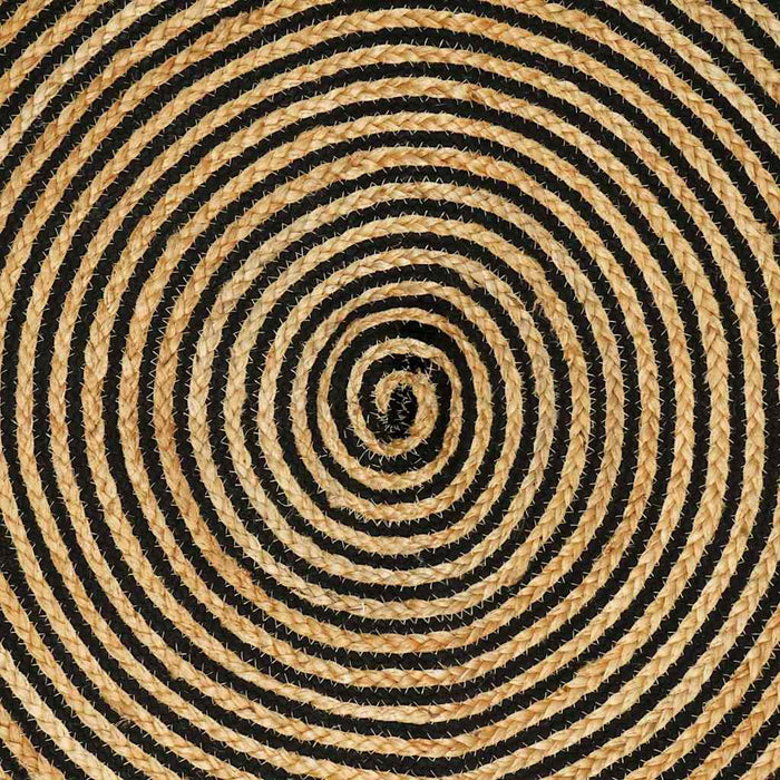 Tappeto Naturale e Nero 60 x 200 cm Juta 42010731