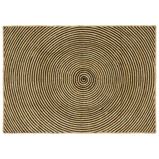 Tappeto Naturale e Nero 120 x 170 cm Juta 42010742