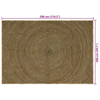 Tappeto Naturale e Nero 200 x 290 cm Juta 42010747