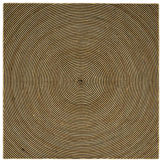 Tappeto Naturale e Nero 240 x 240 cm Juta 42010748