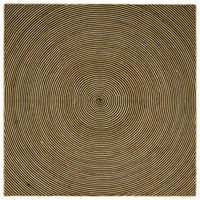 Tappeto Naturale e Nero 300 x 300 cm Juta 42010750