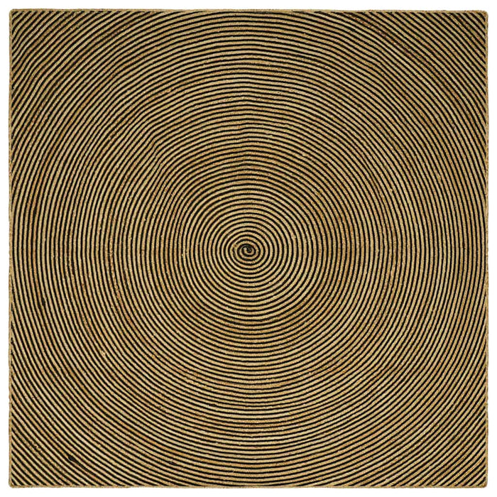 Tappeto Naturale e Nero 300 x 300 cm Juta 42010750