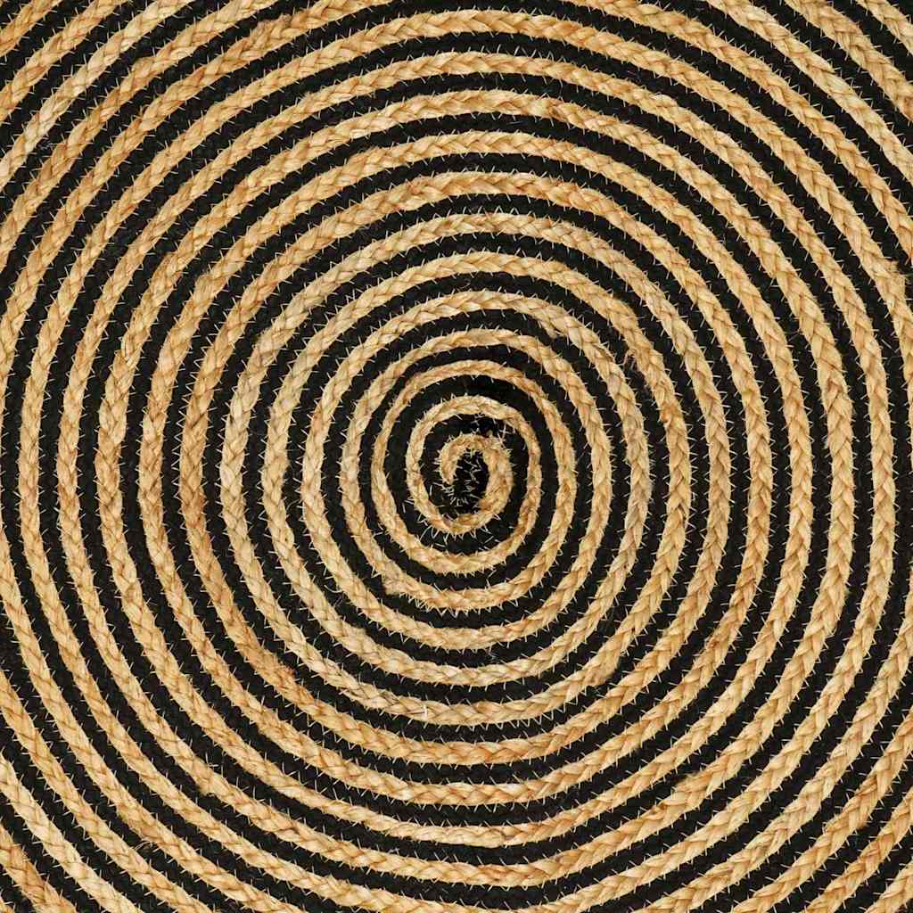 Tappeto Naturale e Nero 300 x 300 cm Juta 42010750