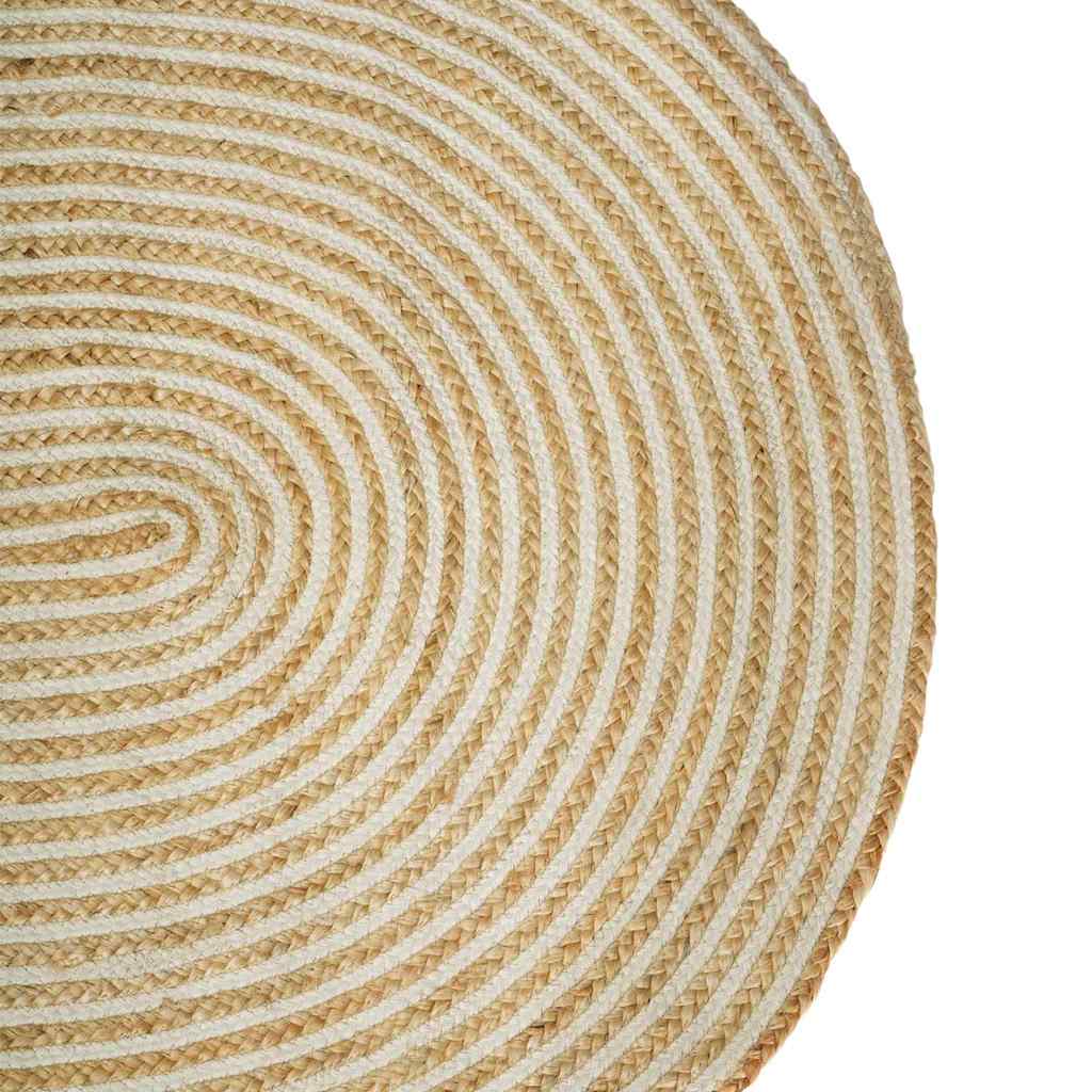 Tappeto Naturale e Bianco 152 x 245 cm Juta 42010765