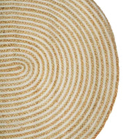 Tappeto Naturale e Bianco 152 x 245 cm Juta 42010765