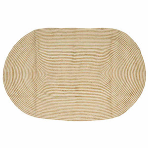 Tappeto Naturale e Bianco 152 x 245 cm Juta 42010765