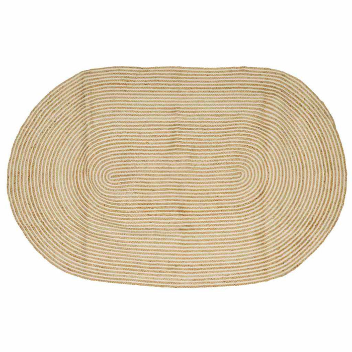 Tappeto Naturale e Bianco 152 x 245 cm Juta 42010765