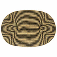 Tappeto Naturale e Nero 122 x 183 cm Juta 42010768