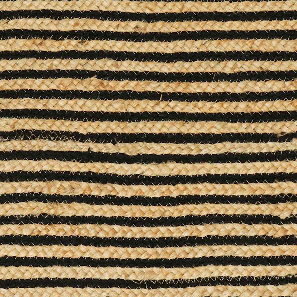 Tappeto Naturale e Nero 122 x 183 cm Juta 42010768