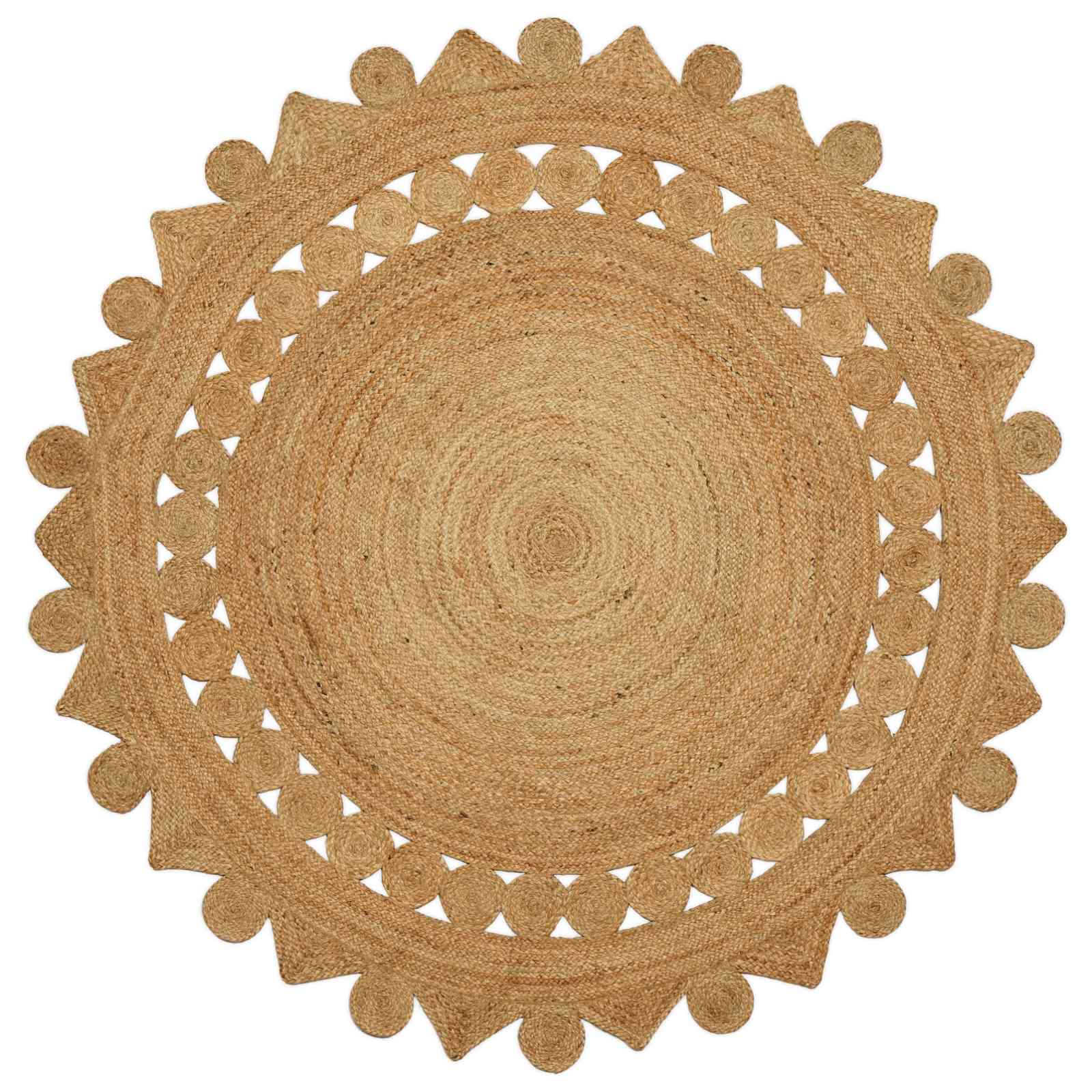 Tappeto Marrone Ø 180 cm Juta 42010818