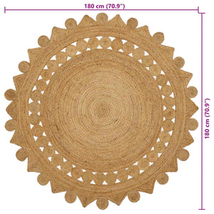 Tappeto Marrone Ø 180 cm Juta 42010818