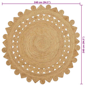 Tappeto Marrone Ø 240 cm Juta 42010820