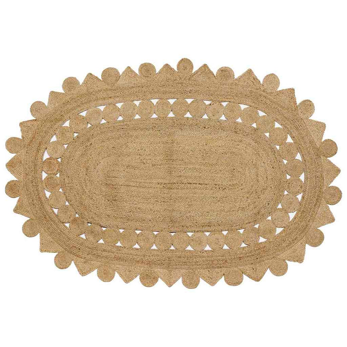 vidaXL Tappeto Beige 205 x 305 cm Juta