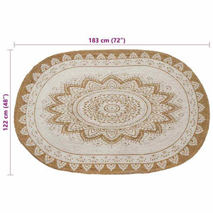 vidaXL Tappeto Marrone 122 x 183 cm Juta