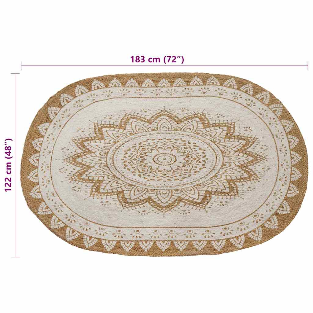 Tappeto Marrone 122 x 183 cm Juta 42010826