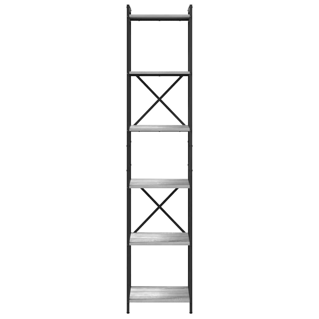 vidaXL Libreria Grigio sonoma 40 x 30 x 188 cm Legno multistrato