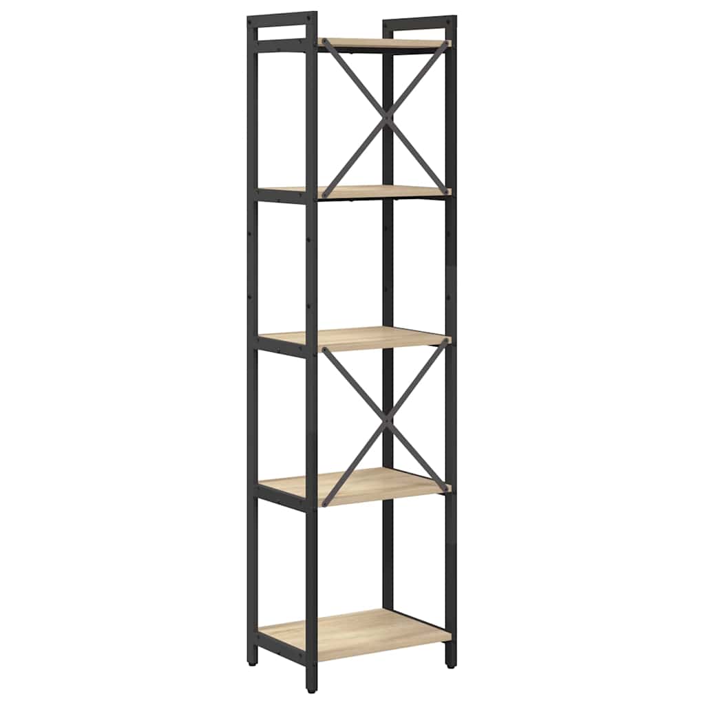 Libreria-Scaffale per Libri-Mobile di Stoccaggio Rovere Sonoma 40 x 30 x 155 cm Legno multistrato