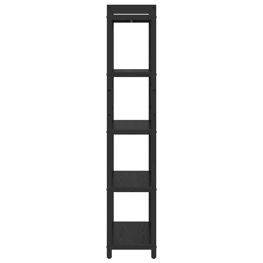 vidaXL Libreria Rovere nero 60 x 30 x 153 cm Legno multistrato