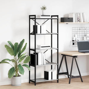 vidaXL Libreria Grigio sonoma 60 x 30 x 153 cm Legno multistrato
