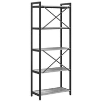 vidaXL Libreria Grigio sonoma 60 x 30 x 153 cm Legno multistrato