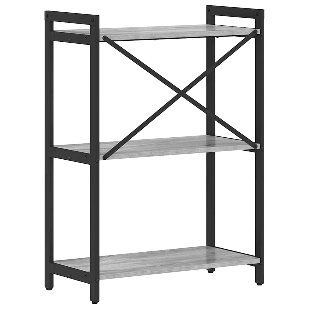 vidaXL Libreria Grigio sonoma 60 x 30 x 83 cm Legno multistrato