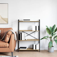 vidaXL Libreria rovere artigianale 80 x 30 x 118 cm Legno multistrato